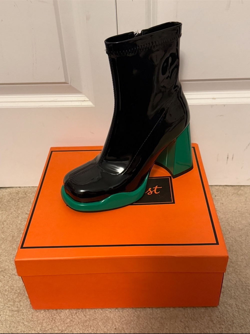 Black and Green Boots